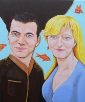 Lucas et Cécile - 45*55 cm-2016 - acrylique sur toile